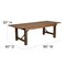 Flash Furniture Rectangle Antique Farm Table , 40"; 96", 40-1/4" W 30"; 17-3/4" H,  XA-FARM-5-GG - alternate 5